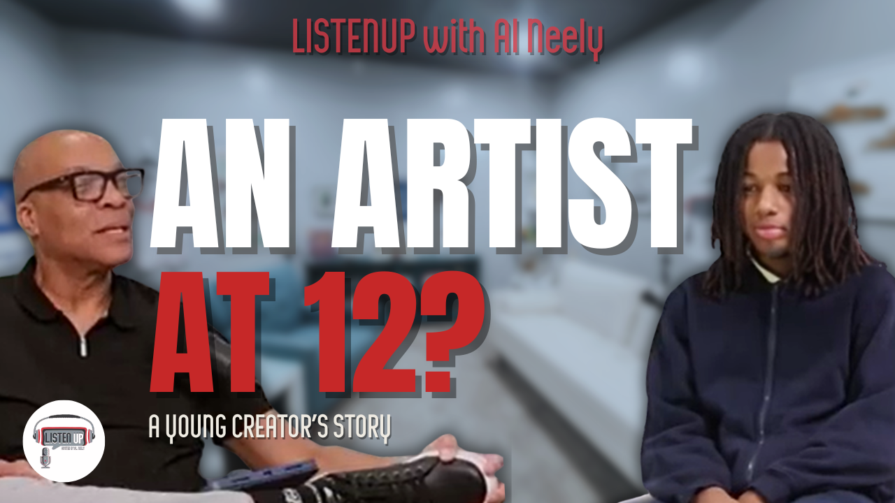 An Artist at 12 podcast episode with Jalani Vickers on ListenUp Podcast
