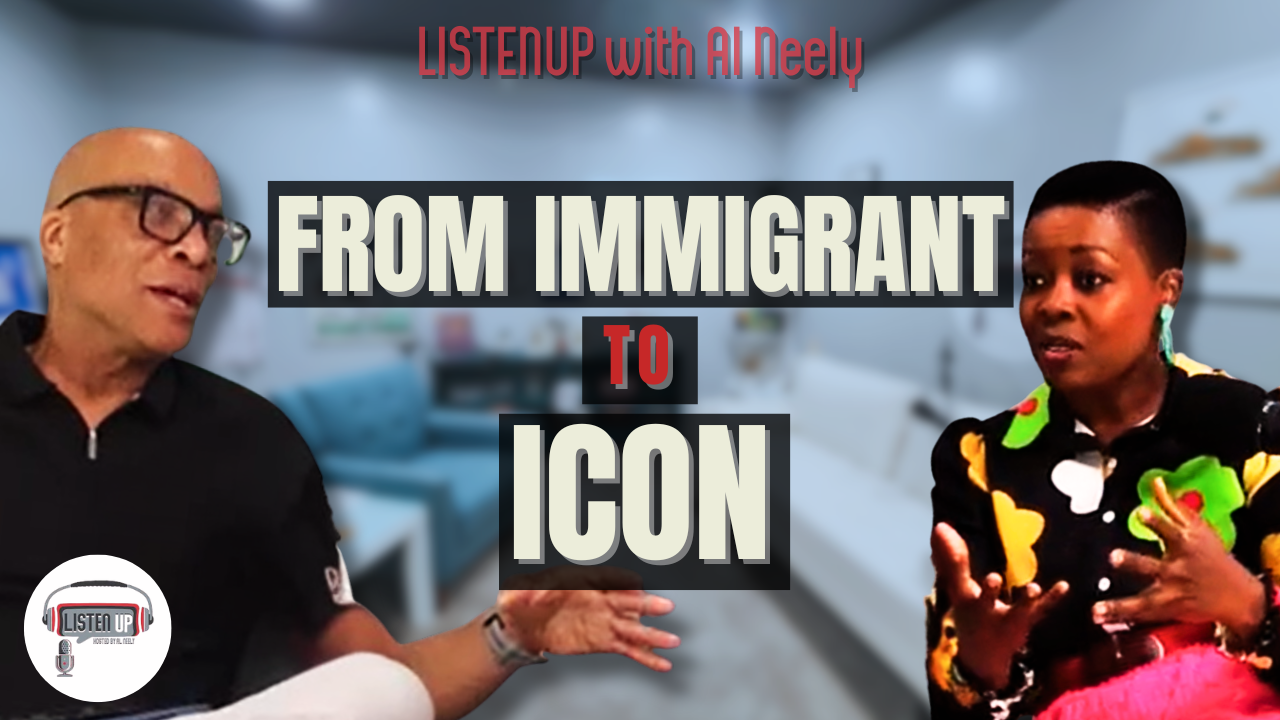 From Immigrant to Icon podcast episode with Yasmine Charles on ListenUp Podcast