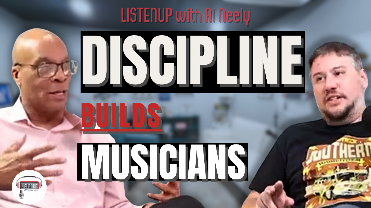 Discipline Builds Musicians podcast episode with Jake Smalls on ListenUp Podcast